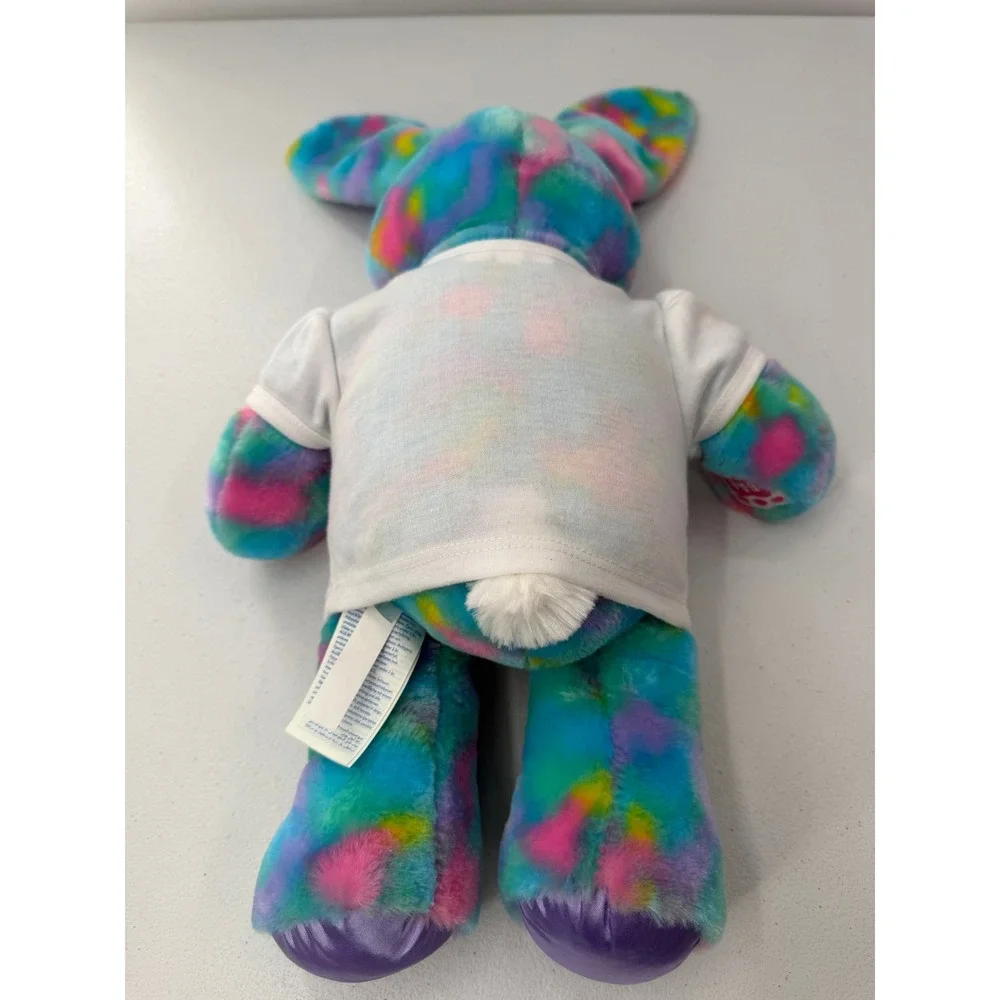 Build-A-Bear Bunny Birthday Princess Plush Tie Dye Blue Pink Purple 20in Stuffed